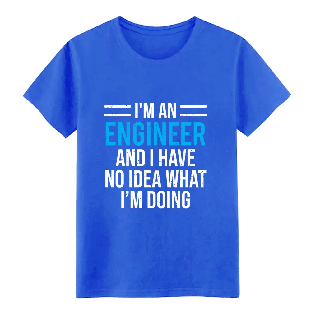 Мужская футболка с надписью I'm An Engineer No Idea Funny Engineering дизайнерская из хлопка