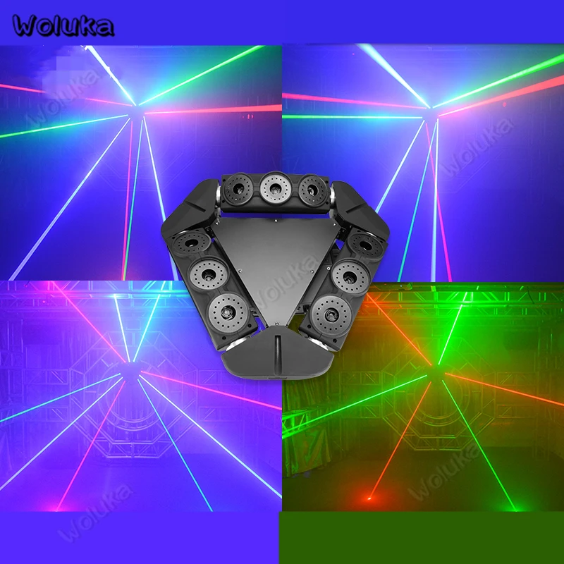 Дискотека лазер 9 Eyed Spider LED DMX DJ освещение эффект ночной клуб огни свадьба