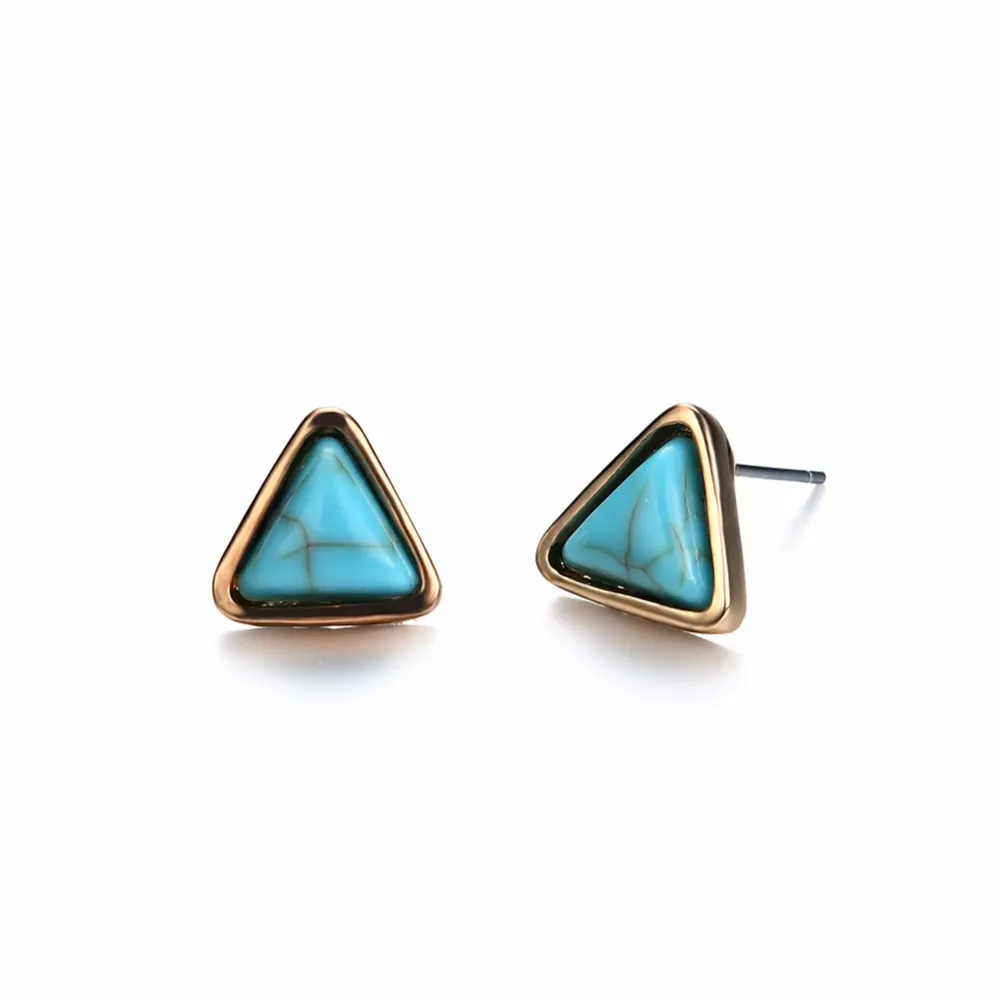 Jacoso Для женщин колье Цепочки и ожерелья Золотая цепочка turquois Треугольники кожа