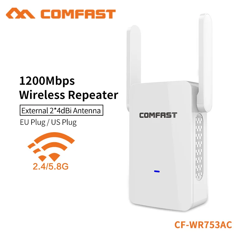 Comfast 1200 Мбит/с двухдиапазонный 2 4G 300 + 5G 867 Wifi расширитель сигнала сетевой