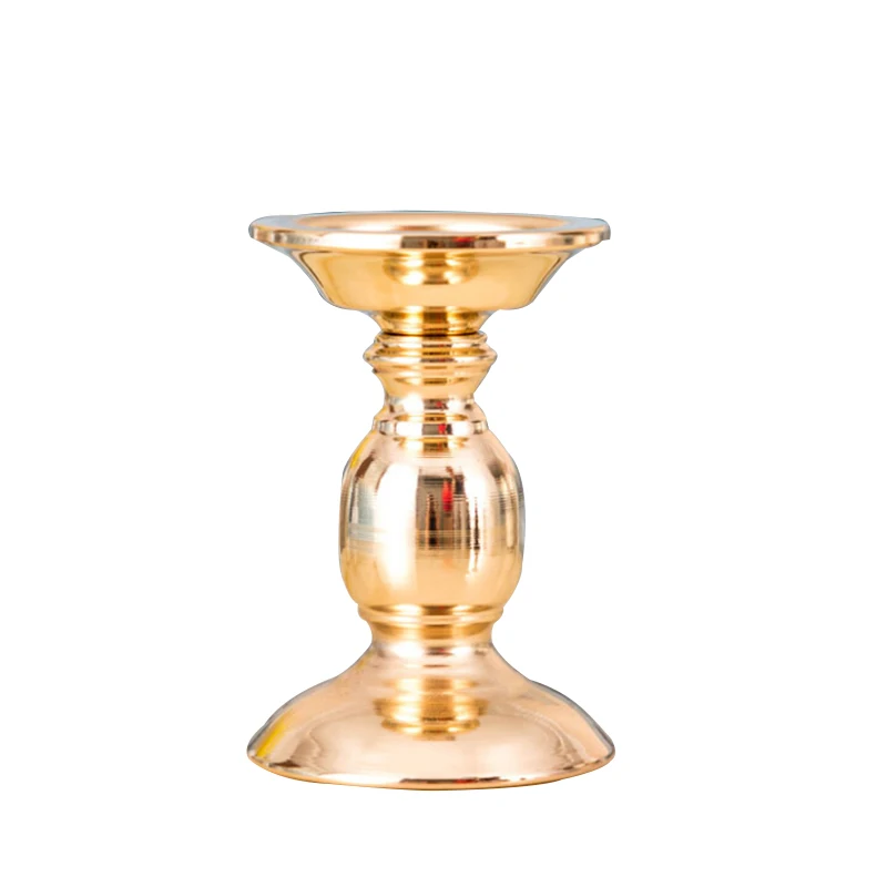 gold small size Золотые подсвечники, металлический подсвечник, ваза для цветов, стол, Центральная деталь, Цветочная стойка, дорожное украшение, свадебное украшение - Цвет: gold small size