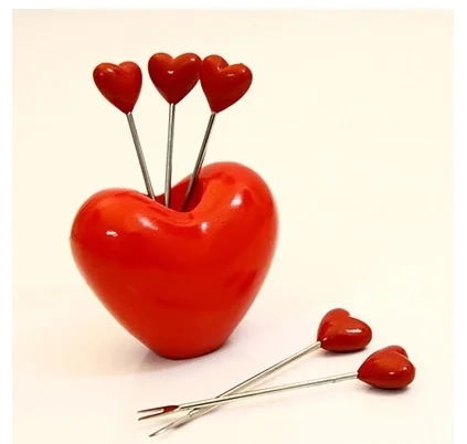 Клубничная бочка фруктовая вилка 5 шт. оригинальная симпатичная из нержавеющей