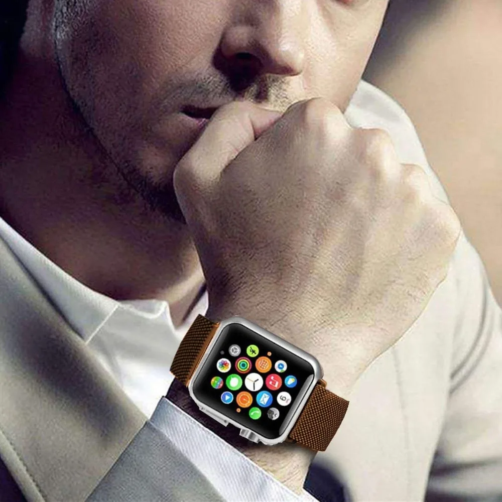 Миланский ремешок для наручных часов Apple Watch 42/38 мм Нержавеющая сталь браслет