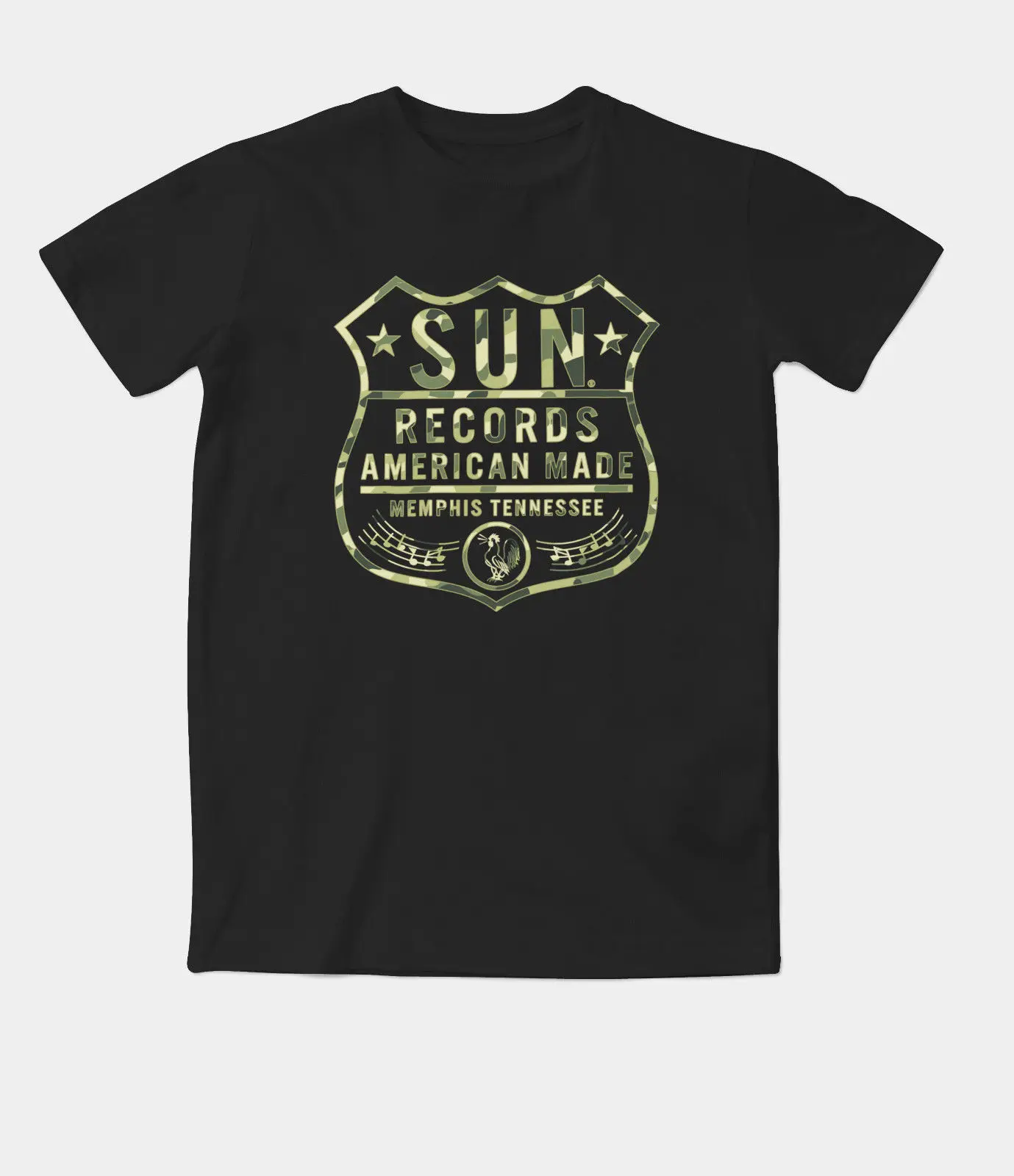 Sun Records камуфляж Route 66 логотип мужская футболка 2018 модная белая с круглым вырезом