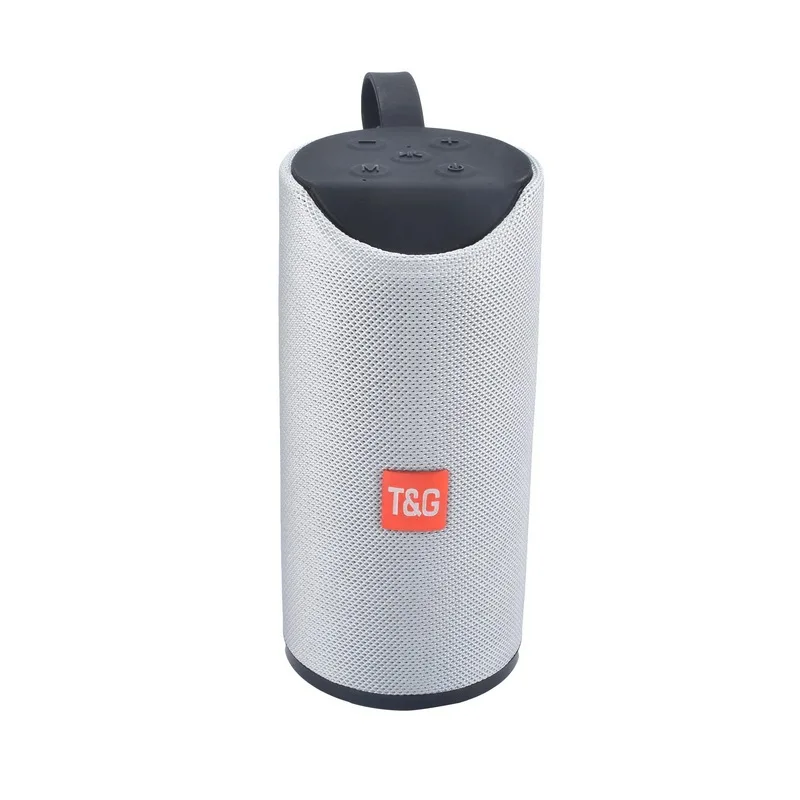 Grey Bluetooth портативный звуковой ящик с FM радио открытый USB TF громкой связи беспроводной бумбокс бас динамик TG113 - Цвет: Grey