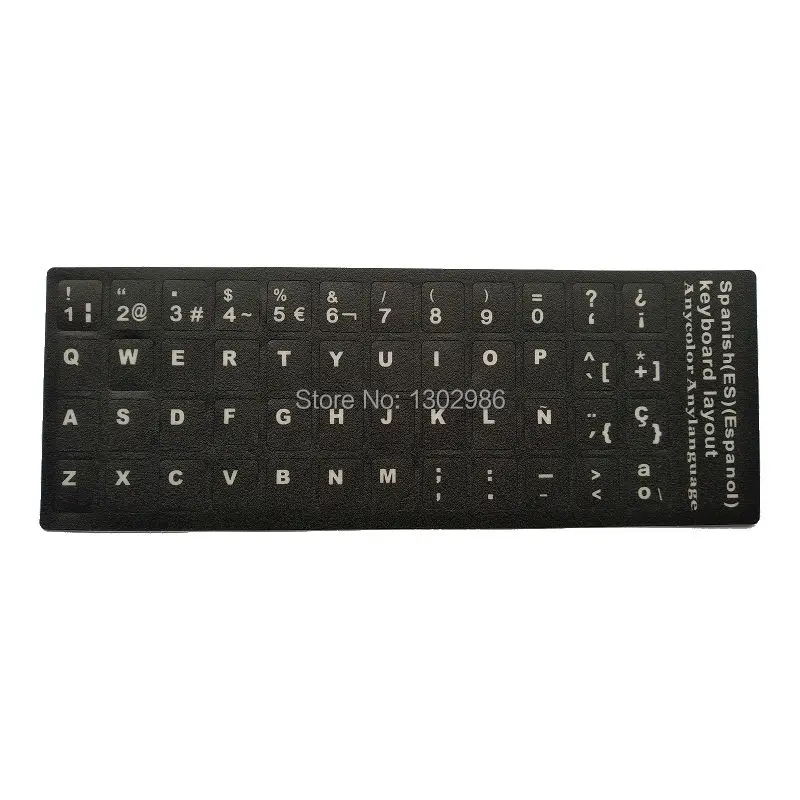 

1000/lot Spanish( ES) Keyboard Layout Stickers For Laptop/Desktop Computer Keyboard 10 inch Or Above Tablet PC Free shipping DHL