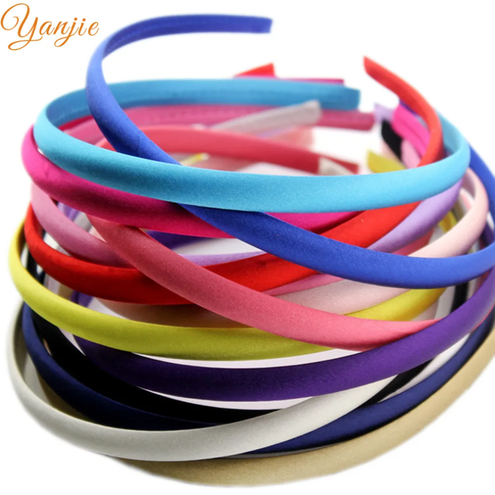 Резинка для волос атласная девочек однотонная повязка на голову аксессуары 30