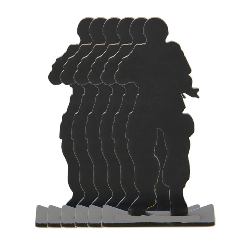 6 шт./лот металлическая мишень модель размер 80x33 мм Пейнтбол Черный Бесплатная