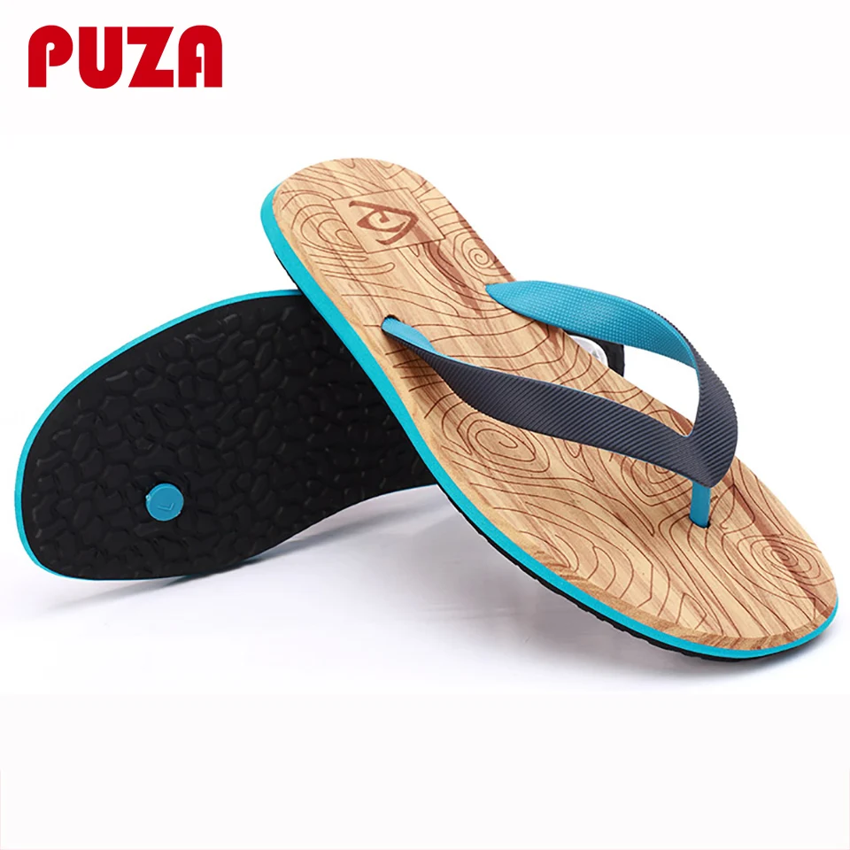 PUZA/пляжные вьетнамки мужские сандалии Новинка Брендовые пляжные шлепанцы Летняя