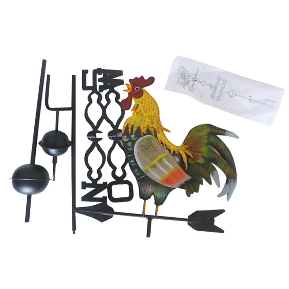Железные европейские традиционные окрашенные петух ветряные лопасти цветок