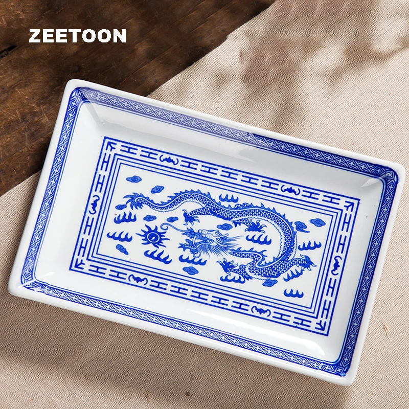 5 дюймов сине-белая фарфоровая тарелка Цзиндэчжэнь керамические тарелки с