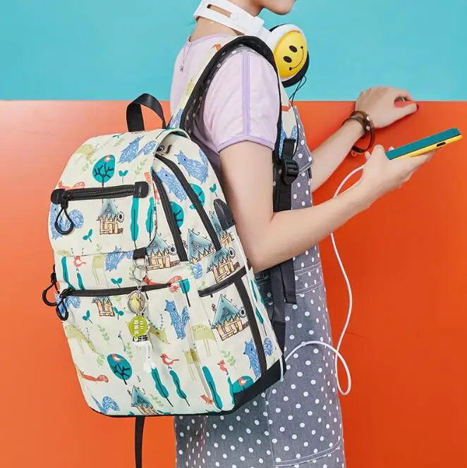 Классический оригинальный женский студенческий модный рюкзак Mochila Feminina 2019