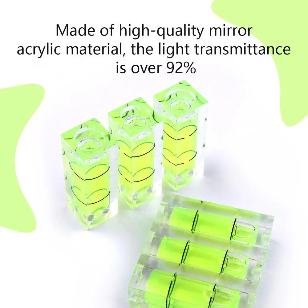 

6/10Pcs 29*10*10mm Square Spirit Level Bubble Measuring Instruments Tool Mini Green Circle Level Bubble Tool With Case