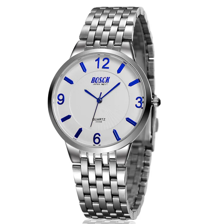 BOSCK простые мужские часы минимализм ультра-тонкий циферблат нержавеющая сталь