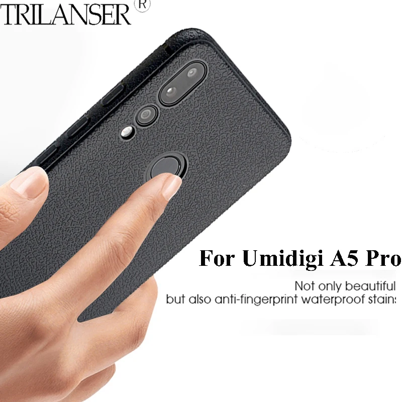 TRILANSER стекло + чехол для Umidigi A5 Pro Case Мягкий силиконовый A 5 задняя на A5Pro кейсБыстрая