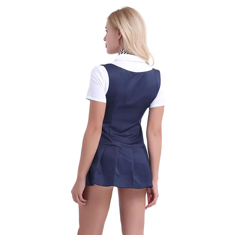 2 шт. женская униформа с коротким рукавом и галстуком | Тематическая одежда