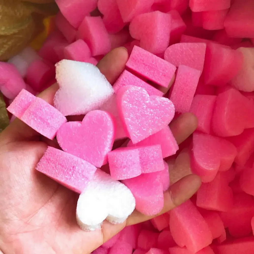 30 шт. розовое сердце пены DIY Крафтовая Подарочная коробка Декор белыми сердечками