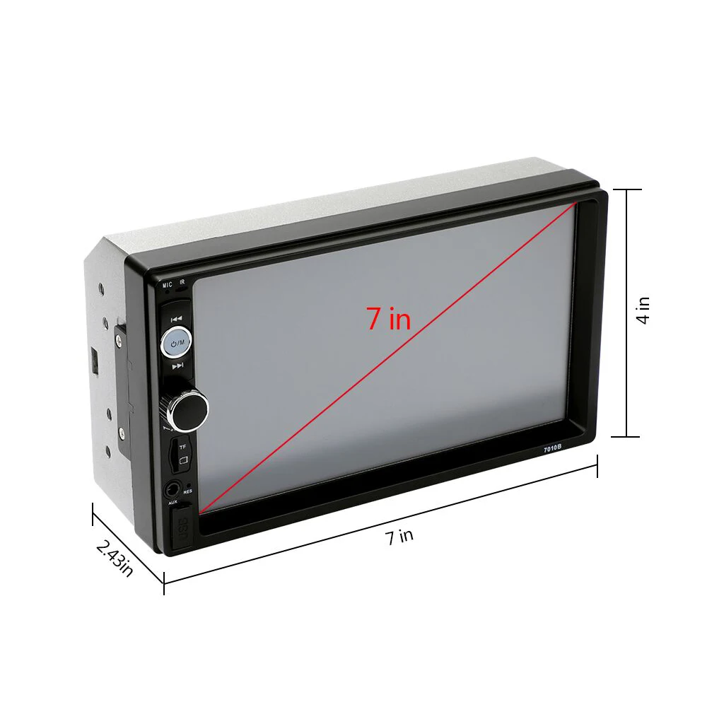 podofo 2 din android 8 1 car radio 7 bluetooth stereo multimedia player autoradio touch screen auto radio for universal free global shipping