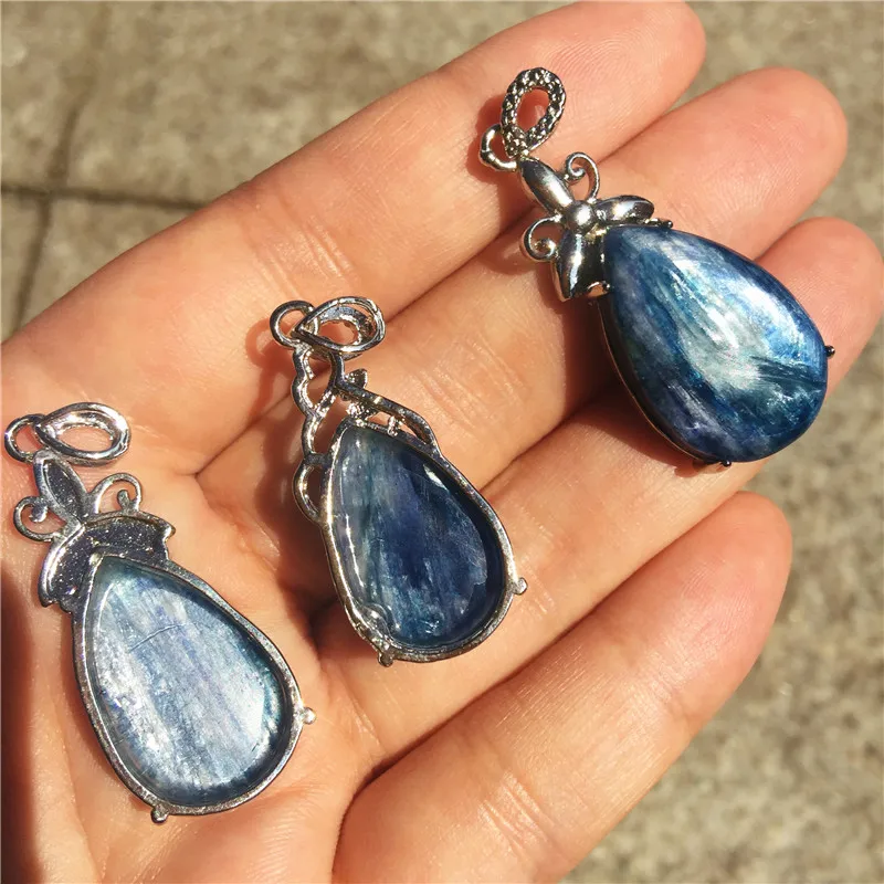 1 шт. красивый натуральный bluestone lady kyanite Кулон Колье оптом натуральный камень подарок на день рождения