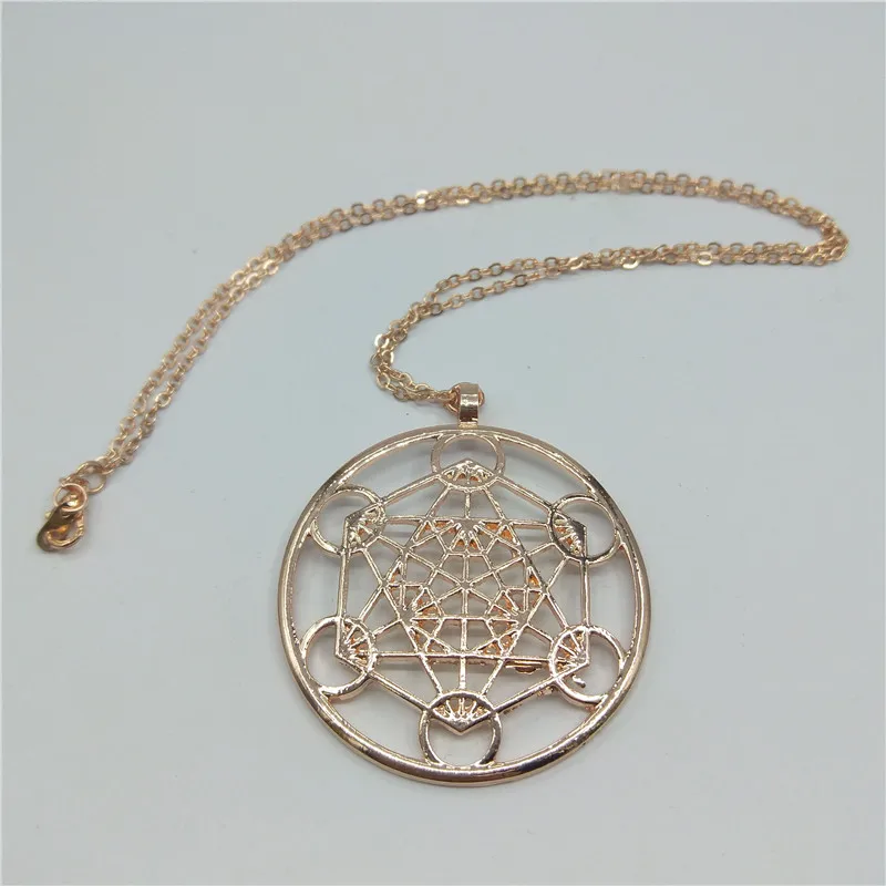 Новые кулоны Metatron's Cube посеребренные ожерелья и подвески для женщин модные