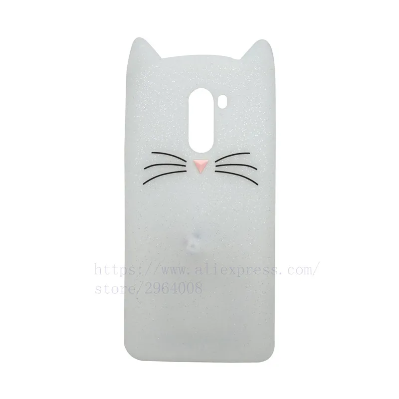 TRISEOLY For Xiaomi Pocophone F1 Case Soft Silicone 3D Cartoon Cute Bearded Cat Protective Back Cover Poco | Мобильные телефоны и
