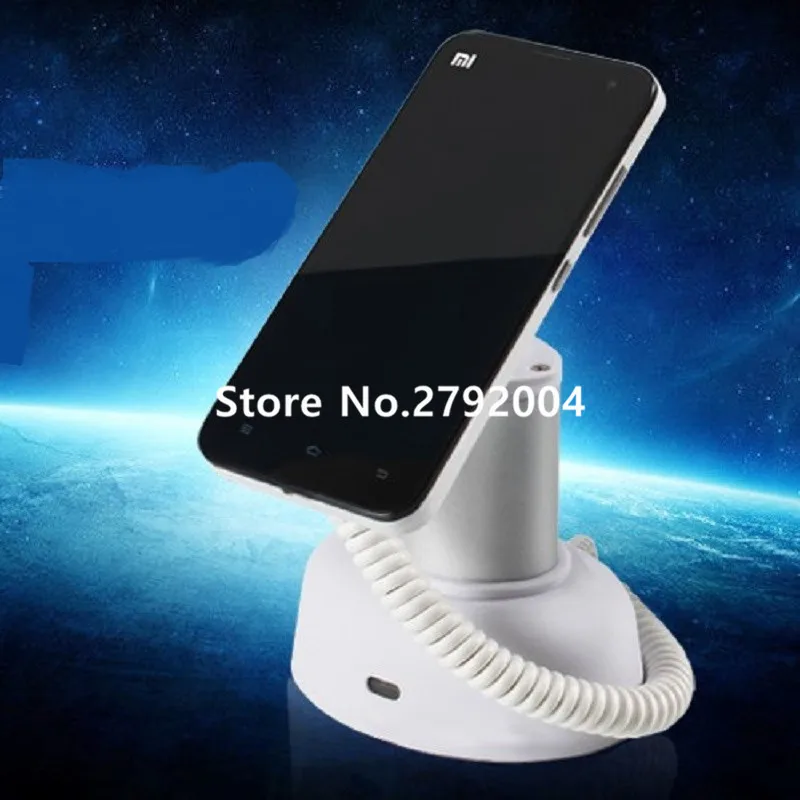 10 pcs/lot cell phone anti theft sticker magnetic pull box cable alarm sensor charging security display holder stand