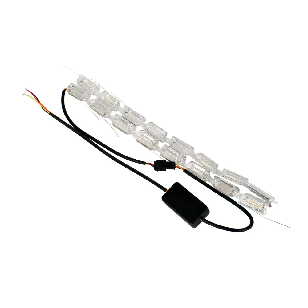 2x автомобильный гибкий Стайлинг 16LED рыцарь наездник ленточный светильник для
