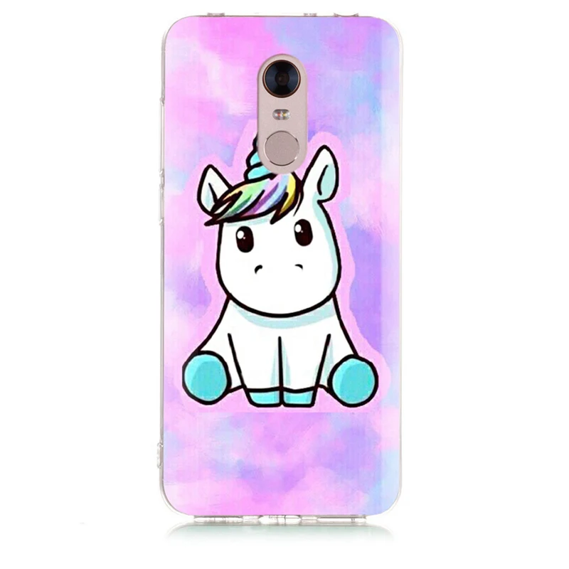 Чехол для Xiaomi Redmi 4X Note 3 Mi A1 4 Pro 4A 5 6 6pro 5A 6A TPU мягкий милый чехол с рисунком единорога
