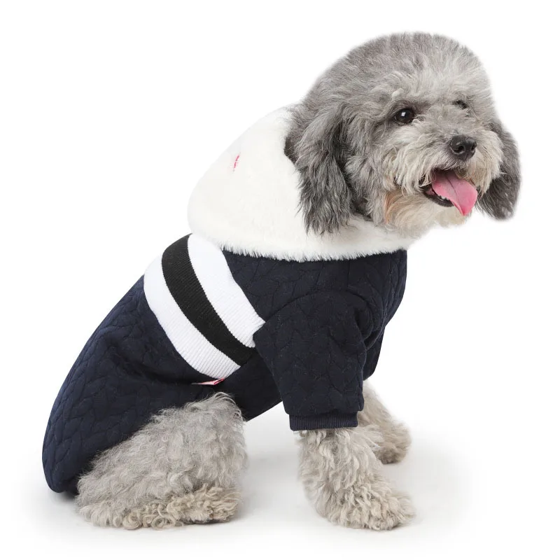 Dog Sweater Knitted Stripe Hoodies Autumn Winter Pet Puppy Clothes for Small Medium Dogs Chihuahua Cat Keep Warm Leisure Apparel |