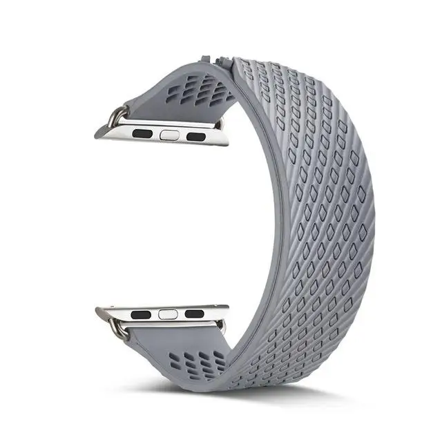 Силиконовый спортивный ремешок для Apple Watch 5, 4, 40 мм, 44 мм, iwatch series 3, 2, 1, 42 мм, 38 мм, тканый резиновый ремешок, браслет на запястье, аксессуары