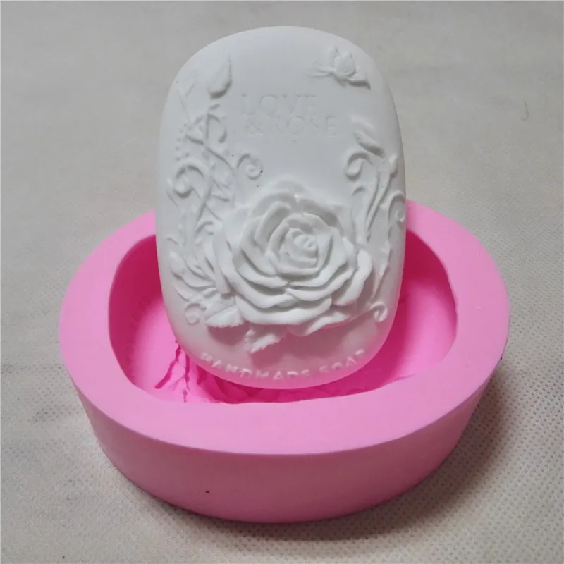 Отличная форма для мыла ручной работы любовь Роза овальных цветов силиконовые