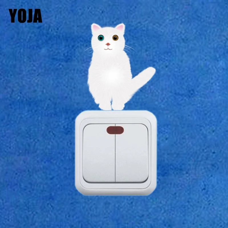 YOJA The Cat's White домашний декор гостиной модная Наклейка на стену 8SS0052|Наклейки