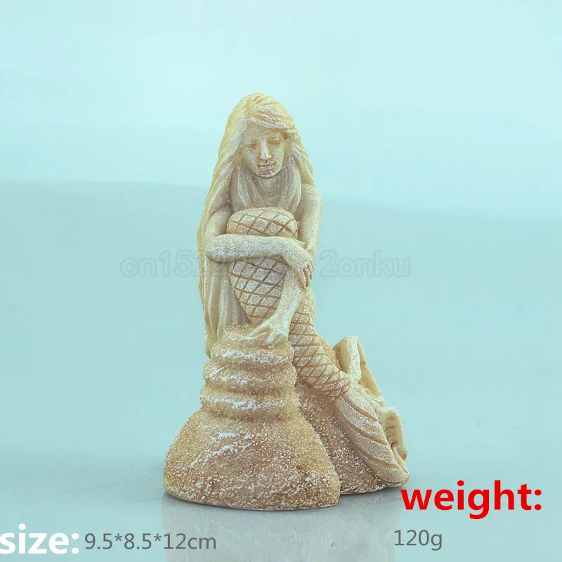 as the picture show Aquarium Landscaping Decoration Resin Mermaid Shape Fish Tank Rockery Decoration Ornaments - Цвет: as the picture show