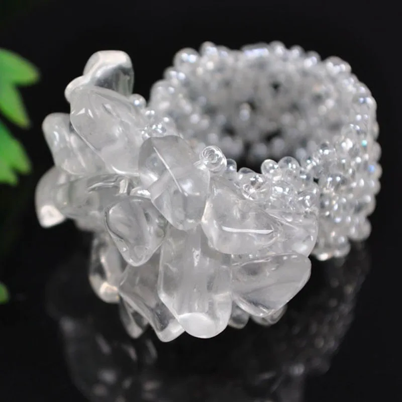 Эластичное кольцо на палец с белыми кристаллами размер 8 9 ювелирные изделия для