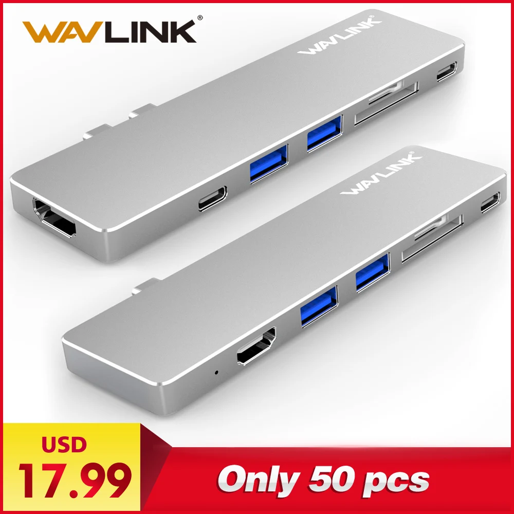 Wavlink USB C концентратор к HDMI 4K адаптер с SD/Micro SD кардридер A 3 0 питания для MacBook