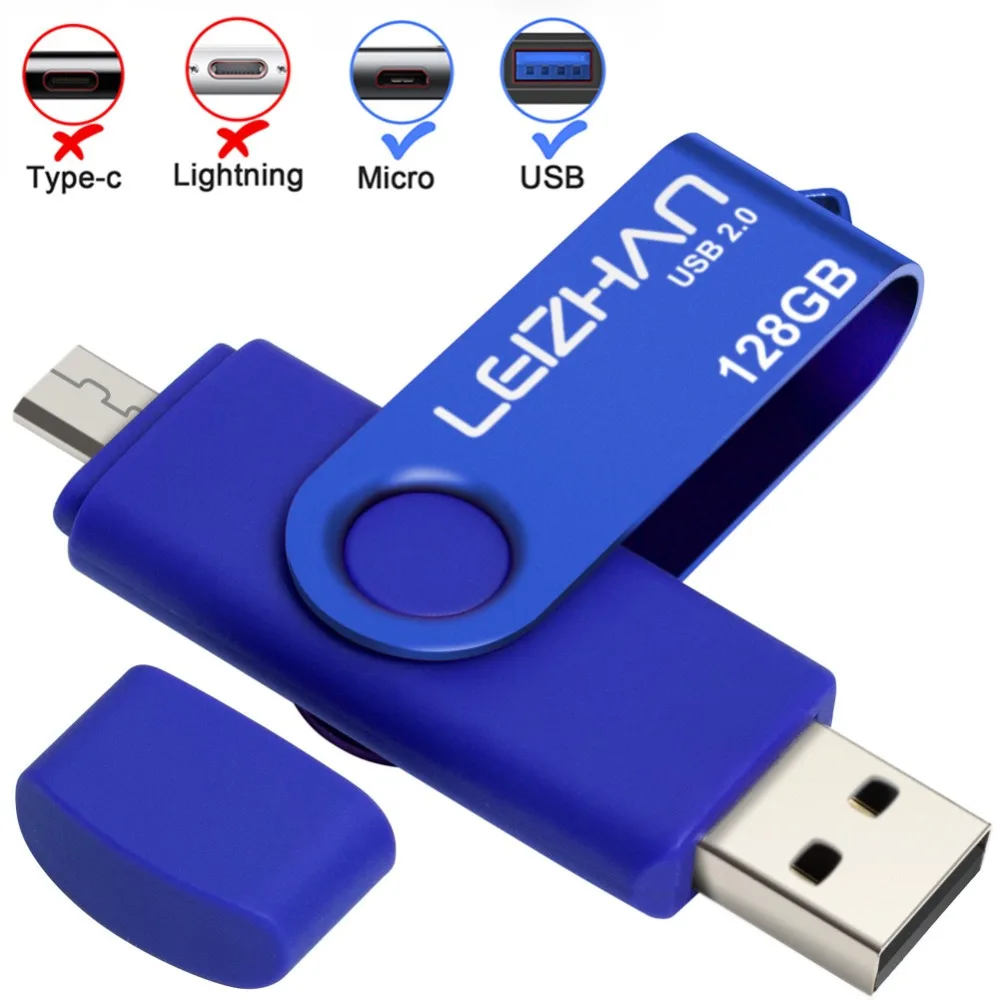 LEIZHAN Флешка USB 128 ГБ Micro флеш накопитель 64 2 0 карта памяти 32 Гб 16 Android фото 8 4 otg|USB