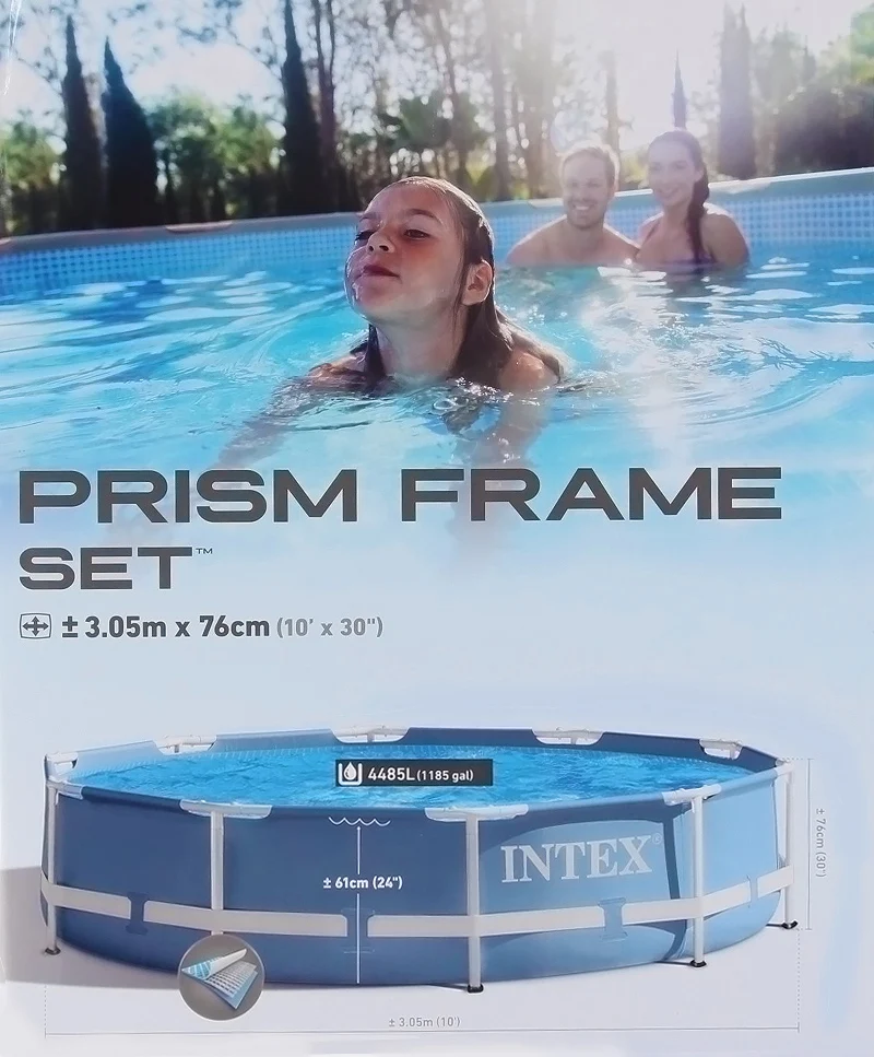 INTEX 305*76 см круглый каркас над заземлением бассейн набор модель пруд семейный бассейн фильтр насос металлический каркас структура бассейн