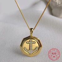 creative design silver 925 jewelry necklace trendy simple round zircon charms drop necklaces fine jewelry for women