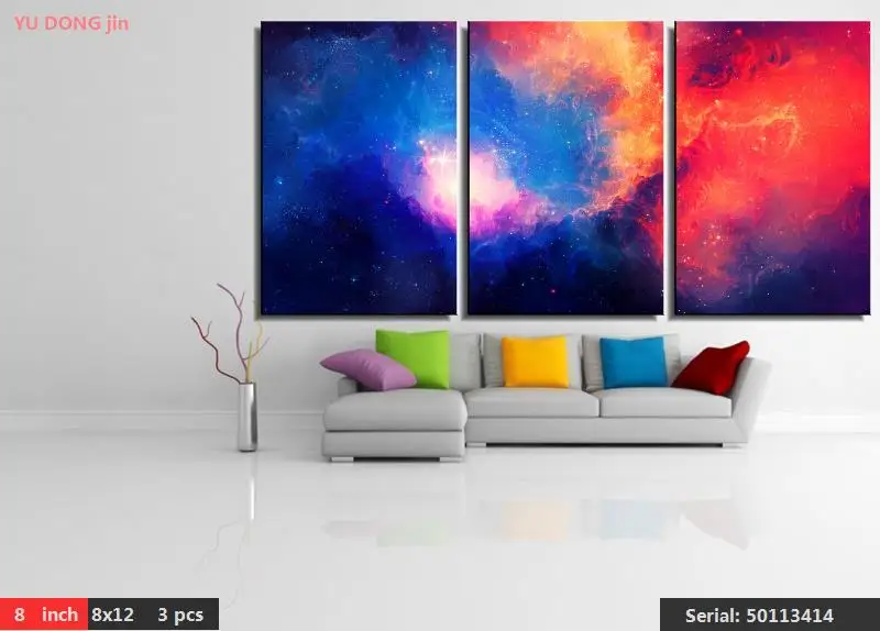 Самые лучшие 3 панели горячая Распродажа свежий вид красочное светильник лый