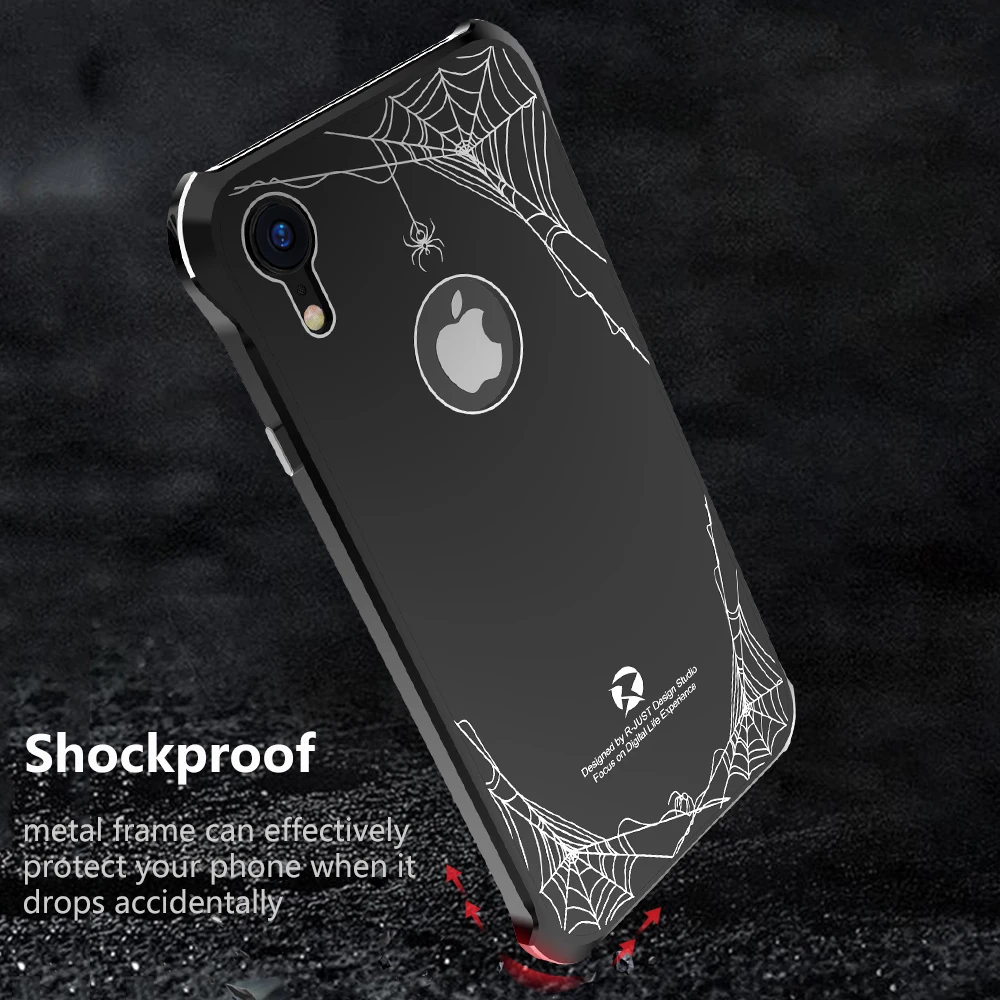 Чехол для iPhone XR Роскошный милый жесткий металлический чехол из алюминиевого