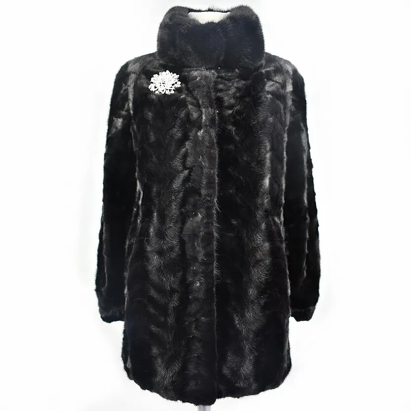 

2021ladies new natural mink jacket autumn and winter water jacket jacket real fur clothing warm fashion thin European street st