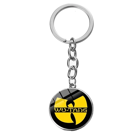 SONGDA буквенный принт WU TANG CLAN Logo брелок модный Wu Tang хип-хоп группа стеклянный купольный кулон брелок для любителей музыки Ювелирные изделия Подарки - Цвет: Style 21