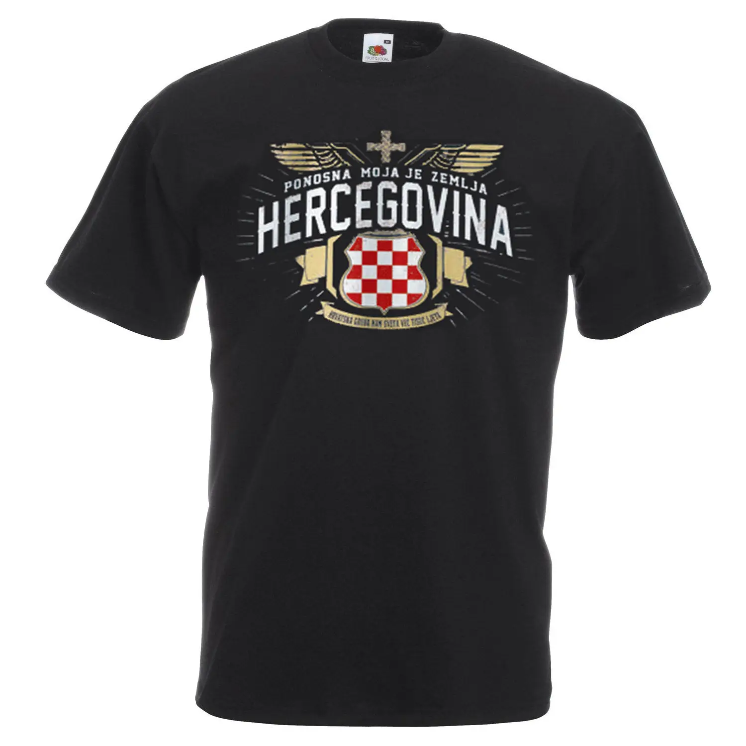 

Hot Casual Short Sleeve for Men Clothing Summer HERCEGOVINA T-SHIRT Hrvatska BiH Croat CROATIA Black Majica Tee New T-Shirt
