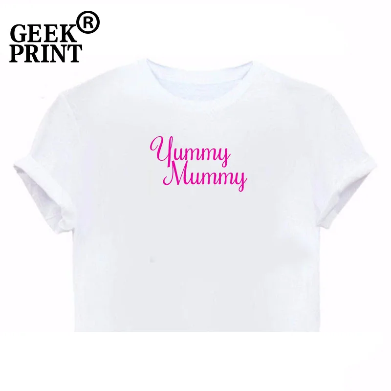 Женская футболка Yummy Mummy забавная для мамы и дочки вечерние женские топы подарки