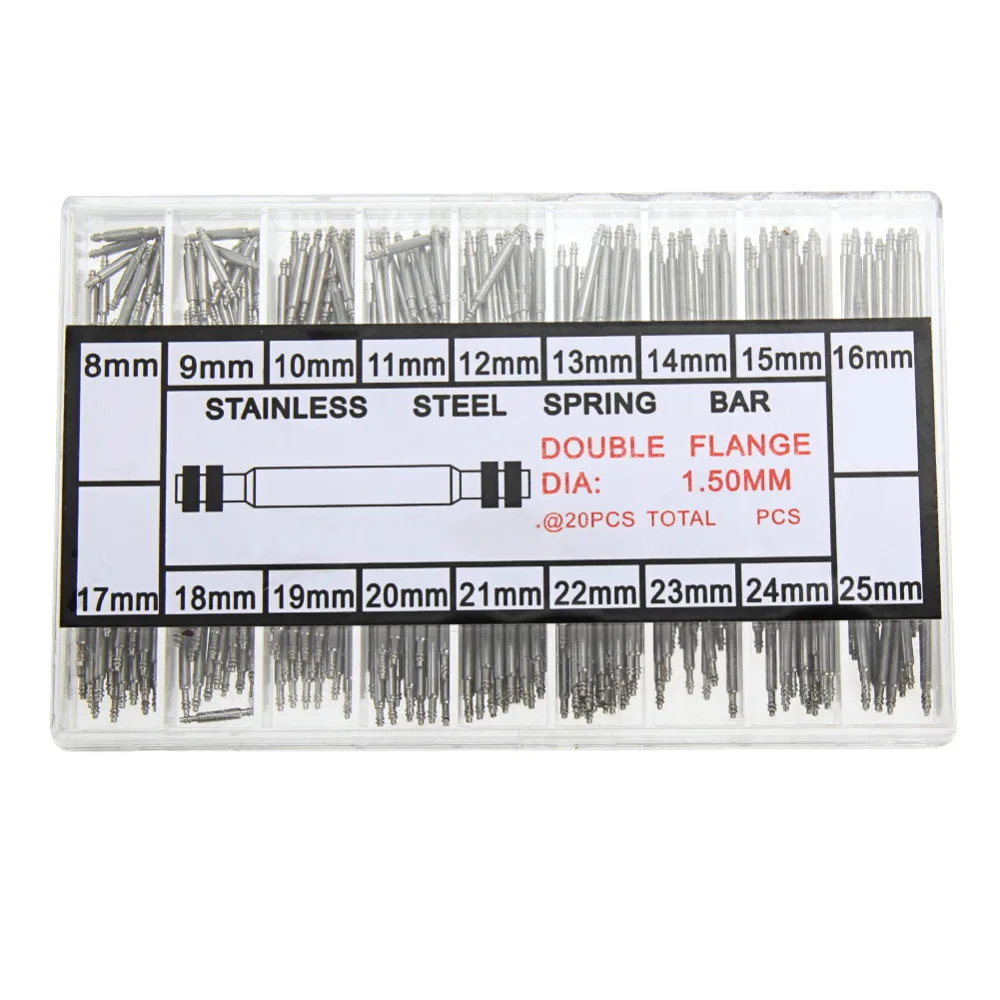 360 шт. пружинные штифты для часовщика 8 25 мм|parts for watches|360pcs 8-25mmlink pins |