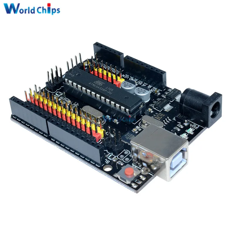 Плата макетная многофункциональная для Arduino UNO R3 PLUS Sensor I/O Shield Atmega328P Atmega16U2|development