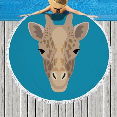 Beach towel3 Акварель Кот микрофибры круглый пляжные полотенца с ленточки для взрослых и детей спальные одеяла Большое банное полотенце Йога коврики - Цвет: Beach towel3