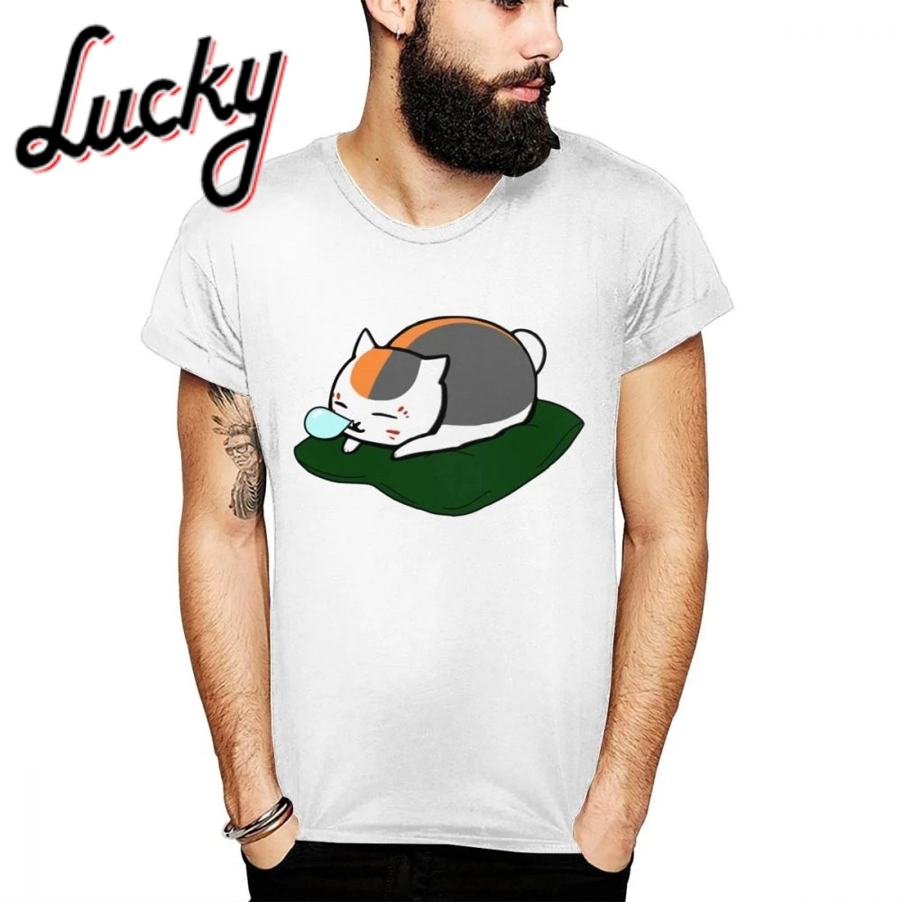 Oyasumi Nyanko Sense Sleep Tee с круглым воротником для отдыха Повседневная Мужская хлопковая