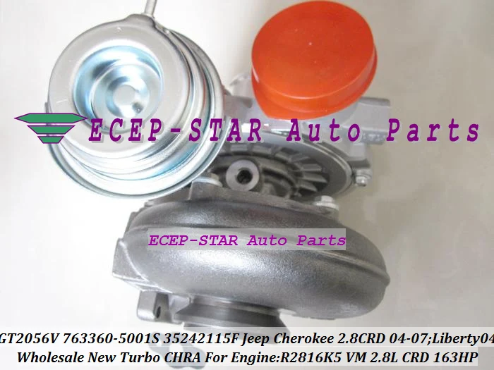 GT2056V 763360 757246 0001 35242112G Турбокомпрессор Для Jeep Cherokee CRD 2004 07 Liberty R2816K5 VM 2.8L 163HP|turbocharger