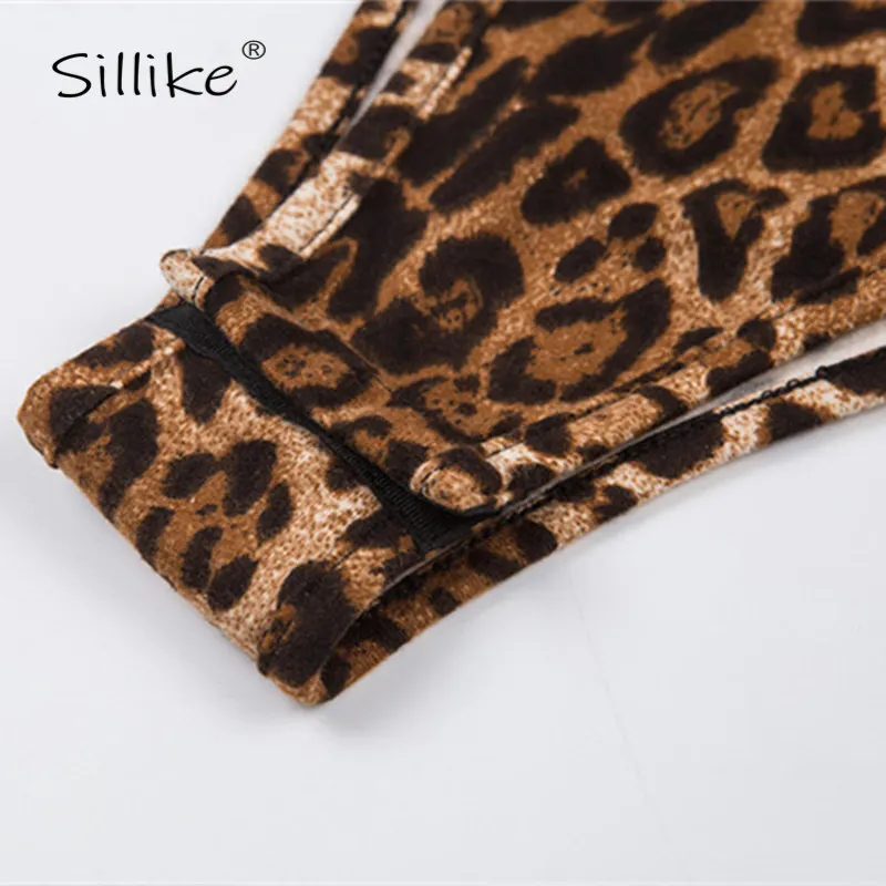 SILLIKE Sexy выдалбливают Leopard Купальник с вырезом Для женщин летние топы на одно плечо Одна деталь купальный Купальник, пляжный костюм мини тела